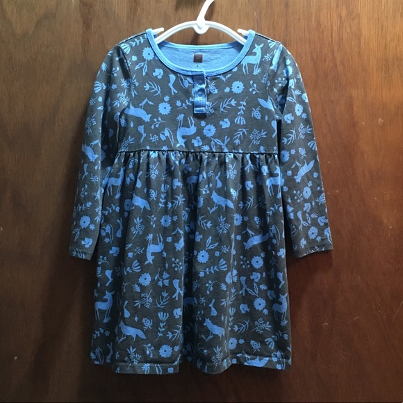 Tea Collection Other - Tea Collection Sparkle Henley Dress Flora Fauna 3